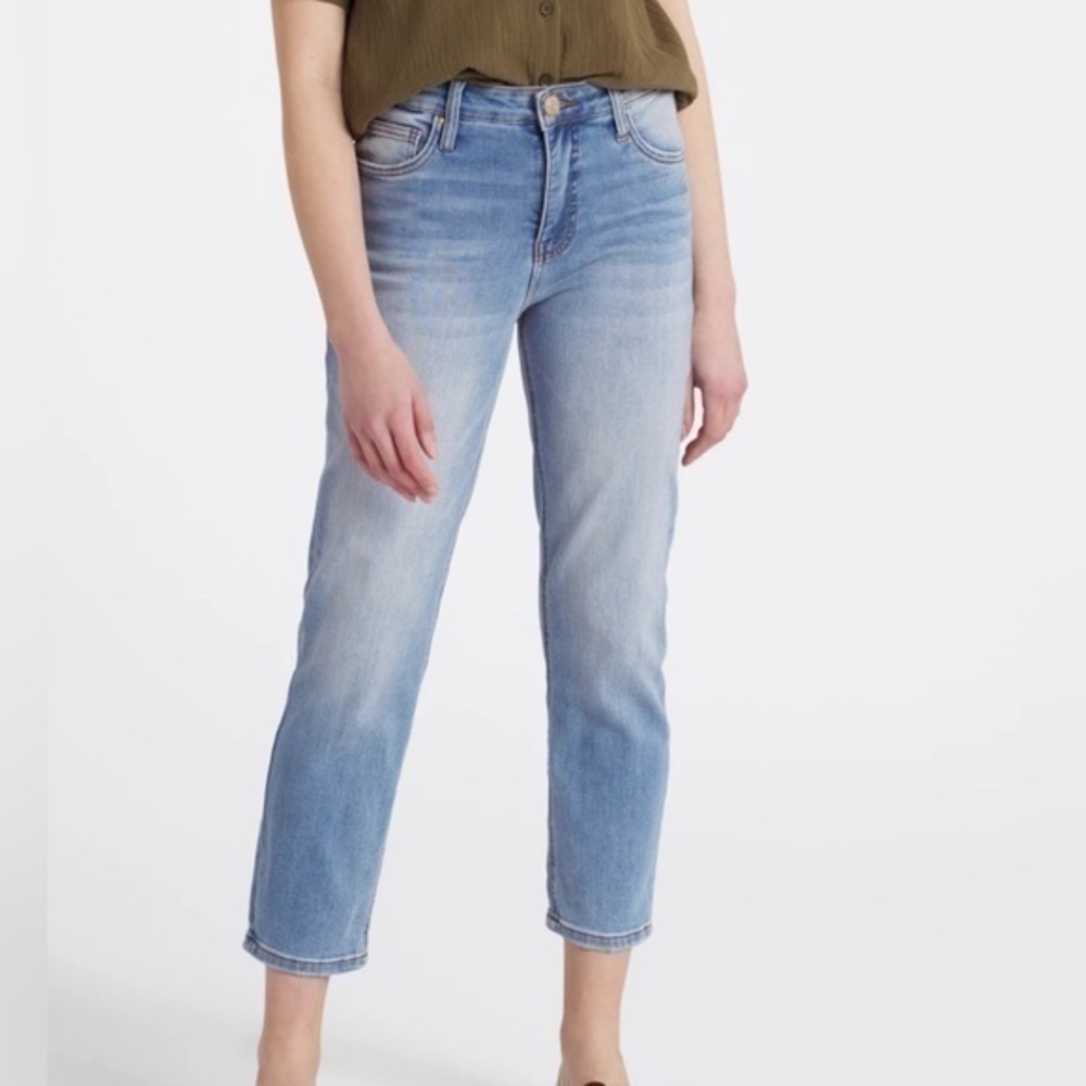 Kut From the Kloth Light Wash Crop Straight Leg Jeans 4